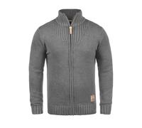 !Solid SDPoul Homme Veste en Tricot Cardigan Pull à Mailles épaisse avec col Montant Regular Fit, Taille:M, Couleur:Grey Melange (8236)