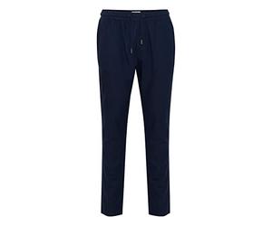 Solid SDTaiz PA 194010 Pantalon pour Homme, en mélange de Lin, Coupe Droite, Taille : L, Couleur : Bleu indigne