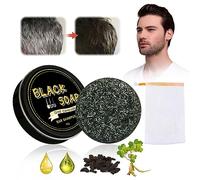 Solid Shampoo Bar,Barre de Shampooing,Savon De Couverture Des Cheveux Gris,Barre de Shampooing Assombrissant les Cheveux,Cover White Gray Hair Soaps for Thinning and Damaged Hair