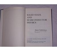 Solid state and semiconductor physics [by] John P. McKelvey