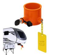 Solid Steel King Pin Lock - Heavy Duty Hitch Lock, High-Strength Anti-Theft Security Device with Construction | for Wheel Truck Camper RV Caravan Hauling Transport Prot