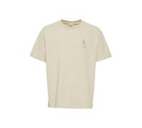 !Solid T-Shirt 'Ismail' beige / bleu clair, Taille L