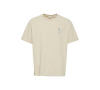 !Solid T-Shirt 'Ismail' beige / bleu clair, Taille XL