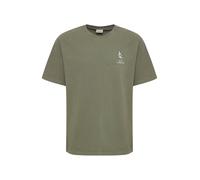 !Solid T-Shirt 'Ismail' olive / blanc, Taille L