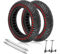 Solid Tyre 8.5 Inches (8 1/2 x 2) (50/75-6.1) Unbreakable for Electric Scooters, Compatible with All Models with 8 1/2x2 Wheel, Xiaomi M365, 1S, Pro2, Gotrax, Wispeed (Point 2 Unit+Levers)