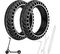 Solid Tyres Scooter Tires Compatible With Xiaomi Pro 2/M365/M365 Pro/1s/Essential, 8 1/2 X 2 Solid Rubber Tyres Replacement Compatible With 8.5 Inch Scooter Tyres (White)