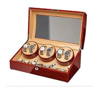 Solid Wood Automatic Watch Winder Box Piano Finish Extremely Silent Motor for Man Women Watches Watches Display (2+0)