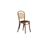 Solid Wood Dining Chair, Mid-Century Modern Brown Woven Rattan Armchairs, Wooden Kitchen Chairs for Room, Living(4)