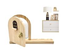 Solid Wood Fairy Door Socket Cover, Wooden Switch Frame For Wall, Conceals Wall Switches Stains Holes Protects Children's Safety, Living Room Kitchen Home Decor, 1 Cover