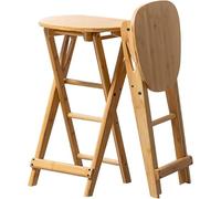 Solid Wood Folding Chair,Wooden Foldable Stool,Portable Outdoor,Bar Counter Chair,No Need to Install,for Home, Kitchen and Bar Counter