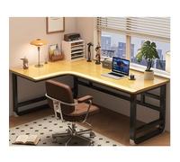 Solid Wood Gaming Desk Ergonomic L-Shaped Computer Corner Desk For Home Office, Study Writing Workstation With Slim Edge, Home Desk For Gamers Students Professionals(C-left,120x100x75cm)