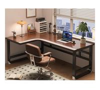 Solid Wood Gaming Desk Ergonomic L-Shaped Computer Corner Desk For Home Office, Study Writing Workstation With Slim Edge, Home Desk For Gamers Students Professionals(B-left,120x80x75cm)
