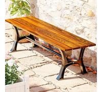 Solid Wood Outdoor Garden Bench - 47/59 inch Patio Seating for Yard, Deck, and Park(1.5m)