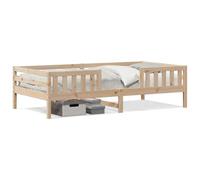 Solid Wood Single Bed Frame with Slatted Base - Suitable for Bedroom & Living Room (75 x 190 cm)
