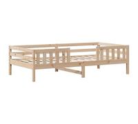 Solid Wood Single Bed Frame with Slatted Base - Suitable for Bedroom & Living Room (90 x 200 cm)