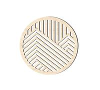 Solid Wood Wall Hanginngs Handmade Irregular Wooden Wall Art Round Carved Pendant Decoration for Home Office Unique Hollow Out Ornaments(WHITE,20cm round)