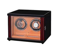 Solid Wood Watch Winder for Automatic Watch Silent Motor Touch Panel Display Screen Adjustable Watch Pillows for Man Wonen Watches (6+0)