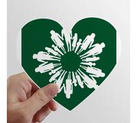 Solidarité familiale Les Autocollants d'ordinateur ou de Bagage avec la Forme de cÅ“ur