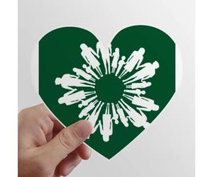 Solidarité familiale Les Autocollants d'ordinateur ou de Bagage avec la Forme de cÅ“ur