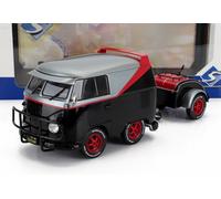 SOLIDE 1/18 FOURGON VOLKSWAGEN T1 VAN KOOL COMBI REMORQUE SPORT 1950 MODÈLE