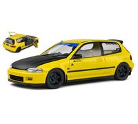 SOLIDE 1:18 MODÈLE DE VOITURE STATIQUE HONDA CIVIC EG6 SIR II SPOON 1991 JAUNE