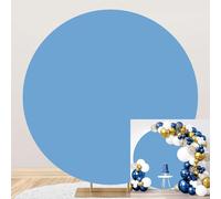 Solide Ciel Bleu Rond Toile De Fond Bleu Pur Cercle Fond Couverture 180 Cm Fête D'anniversaire Décor Photographie Fond Pour Bébé Douche Nuptiale Baptême Gâteau Table Bannière[Shy9291352]