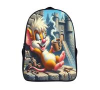 solide et robuste 3d école sacs cool animal sacs à dos imprimé en 3d souris joyeuse 12 ans et plus filles garçon sacs à dos d'école 2 compartiment-16,pour l'école les voyages les affaires