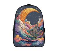 solide et robuste étudiant cartable cool nuit de rêve sacs à dos imprimés en 3d cité de la lune 12 ans et plus filles garçon voyage sac à dosc 2 compartiment-16,pour les voyages les affaires