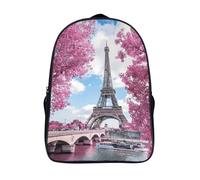 solide et robuste imperméable sac à dos pont étudiant cartable 2 compartiment tour eiffel fille garçons imprimé en 3d sacs à dos-16,pour les voyages les affaires