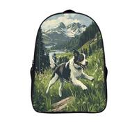 solide et robuste sac à dos personnalisé aventure en pleine nature pour élève d'école cartables scolaires 2 compartiment chien courant imprimé 3d sac à dos-16,garcon fille pour les voyages affaires