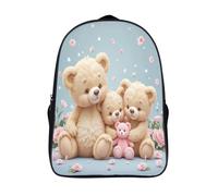 solide et robuste sac à dos personnalisé dessin animé pastel sacs d'école 2 compartiment famille d'ours en peluche garçon filles sac à dos 3d imprimé-16,pour les voyages les affaires