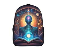 solide et robuste sac à ordinateur portable 2 compartiment univers sac d'école lumières humaines pour étudiant école sac à dos imprimé en 3d-16,garçon filles pour les voyages les affaires