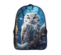 solide et robuste sac d'école pour adolescenthabitation dans les arbres imprimé 3d sac à dos 2 compartiment chouette des neiges unisexe sac à ordinateur portable-16,pour les voyages affaires
