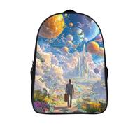 solide et robuste sac d'école voyage 2 compartiment 12 ans et plus garcon fille les riches imprimé 3d sac à dos cité spatiale sac à dos grande-16,pour les voyages les affaires