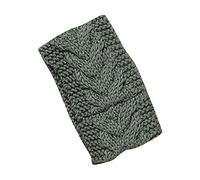 Solide laine tricotée vide Top Pullover Chapeau Cheveux Automne et Hiver Chaud Européen et Tempérament Coiffe Cheveux Bandeau Homme Sweat Bandeau, vert militaire, Taille unique