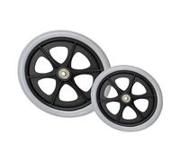Solide Roues avant Lot de 2, 6/8 Poucesroulettes de Fauteuil Roulant pour Tout Terrain 5/16" (8 mm)(Gray,6in)