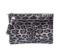 Solide sac d'enveloppe de dîner cuir dames embrayage couleur dames sac de mode (Grey One Size)