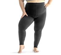 SOLIDEA Be You Tonic Curvy Legging de compression grande taille pour femme 15/21 mmHg, Noir , 46 grande taille