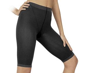 SOLIDEA Bermuda Femme Silver Wave Strong Micro-massant à Compression Graduée Préventive (Noir, 44)