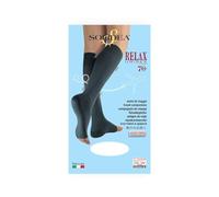SOLIDEA, Chaussettes de compression graduées 70 deniers Relax 70 à bout ouvert, 12/15 mmHg, Noir , XL