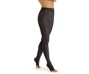 SOLIDEA Collant Femme Venere 140 Open Toe Compression Graduée 18/21 mmHg Collant 140 Deniers, Collant Femme | Collant sans orteils (Noir, 42)