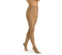 SOLIDEA Collant Femme Venere 70 Open Toe Compression Graduée 12/15 mmHg Collant 70 Deniers, Collant Femme | Collant sans orteils (Chameau, 42)