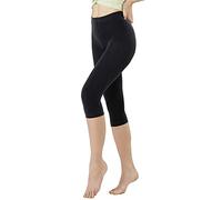SOLIDEA Legging Femme Modèle Capri Silver Wave Corsaro | Legging Sport Femme Micro-massant, Silver Wave, Legging (Noir, 50)