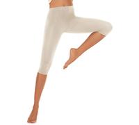 SOLIDEA Legging Femme Modèle Capri Silver Wave Corsaro | Legging Sport Femme Micro-massant, Silver Wave, Legging (Champagne, 48)