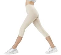 SOLIDEA Legging Femme Modèle Capri Silver Wave Corsaro | Legging Sport Femme Micro-massant, Silver Wave, Legging (Champagne, 44)