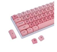 SOLIDEE Jeu de 132 Keycaps PBT pour Clavier Mécanique, Profil HOA, Keycaps Double Injection, Set de Touches en Boîte Compatible avec Claviers Gaming & DIY à Switch MX(Peach Pink)