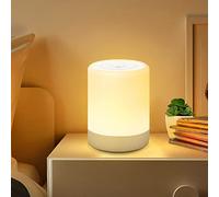SOLIDEE LED Lampe de Chevet, Lampe Veilleuse Tactile à Intensité Variable, Mode chaud et Lampe Table à Gradation RGB, Rechargeable par USB, Cadeau Pour Enfant/Adulte