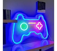 SOLIDEE Neon Gamepad Neon LEDAlimenté par USB Enseigne Lumineuse Decor Gaming Cool Néon pour Chambre Salle de Jeux Bar Enfants Cadeau Décoration de Fête