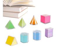 Solides Géométriques - 8 pièces de Jouets colorés pour l'apprentissage mathématique,Formes géométriques de l'enseignant en Classe - pour Maternelle, Primaire, garçons, Filles, élèves,