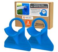 SOLIDfy® - [2x] supports de tuyau de piscine 26 mm - 46 mm | Support de tuyau pour Intex, Bestway, Hecht | également avec adaptateur B et support de tuyau d'arrêt 32 mm 38 mm - Protection anti-torsion